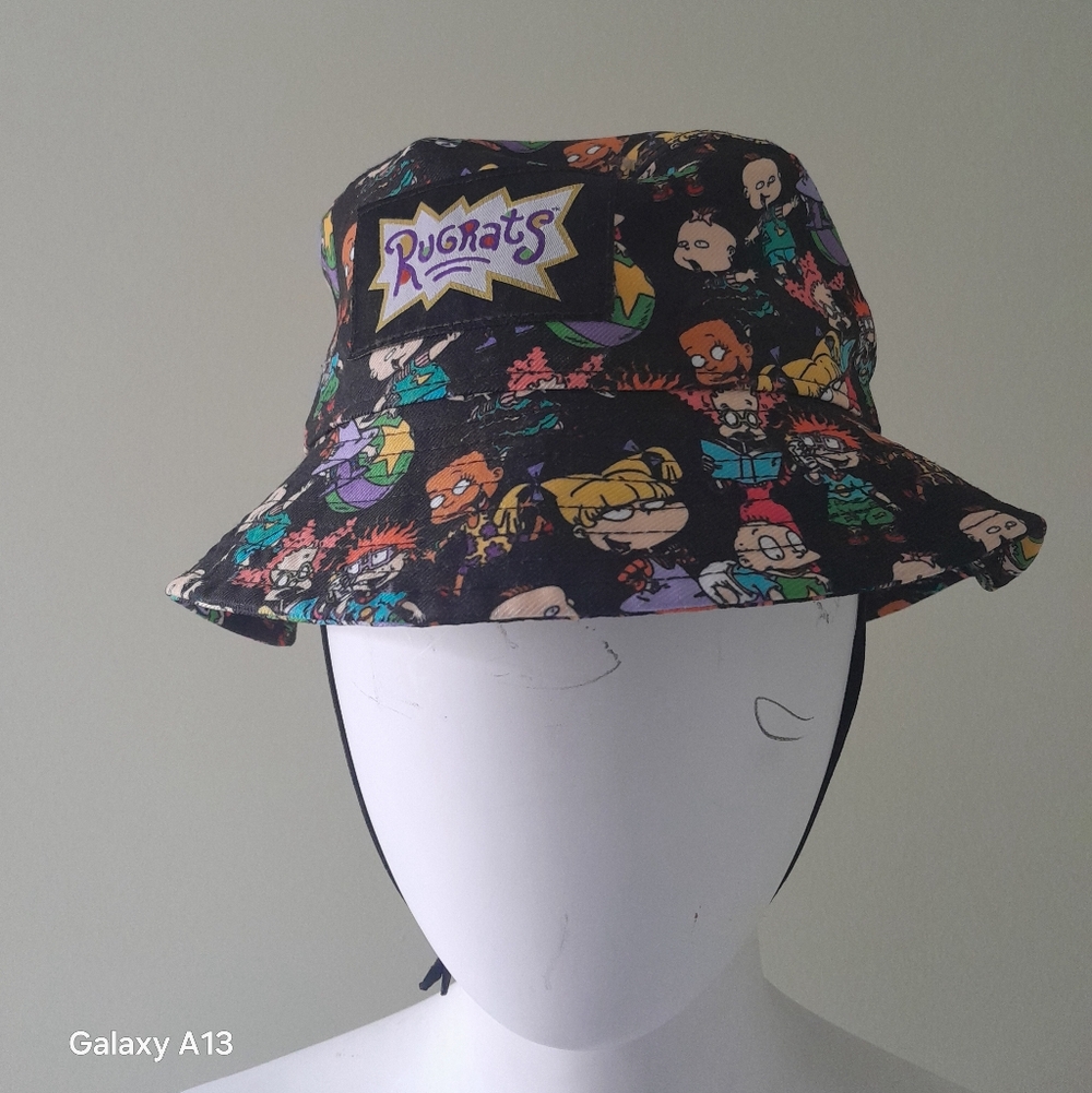 Rugrats Black Character Print Bucket Hat